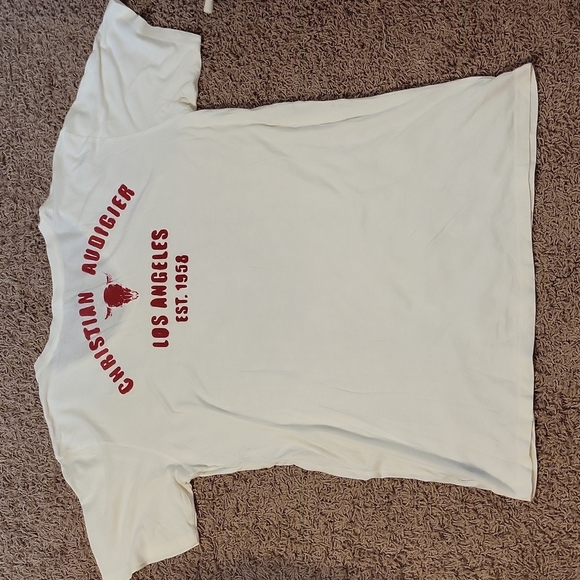 NWOT Christian Audigier Eagle V-neck Tee Shirt Men's 2XL Studs Embellished - Picture 5 of 7